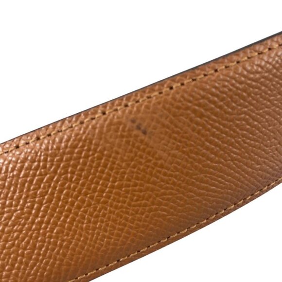Bvlgari Leather Brown Belt Gold
